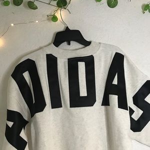 Adidas slouchy cream crewneck